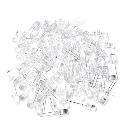CHANZON 100 pcs 5mm Yellow LED Diode Lights(DC 2V 20mA) - color: G) Yellow, size: 5mm Round Top