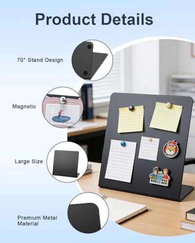 UCEC Magnet Board 2 Pack Metal Magnetic Board L-Shaped Magnet Display Board - color: Black 2 Pcs L Shape