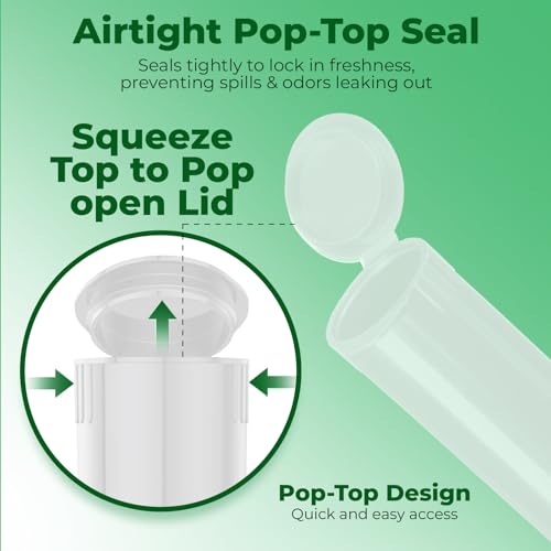 Kopperko Travel Medicine Container, 116mm, 100 Pack, Clear - color: Clear, size: 100 Tubes