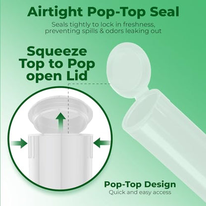Kopperko Travel Medicine Container, 116mm, 100 Pack, Clear - color: Clear, size: 100 Tubes