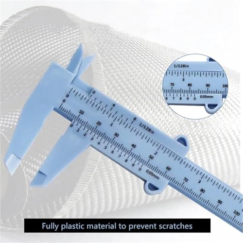 0-150mm Vernier Calipers Double Rule Scale Plastic Ruler for Jewelry Measurement School Student Measuring Tools Hand Tool(Black) - color: Black