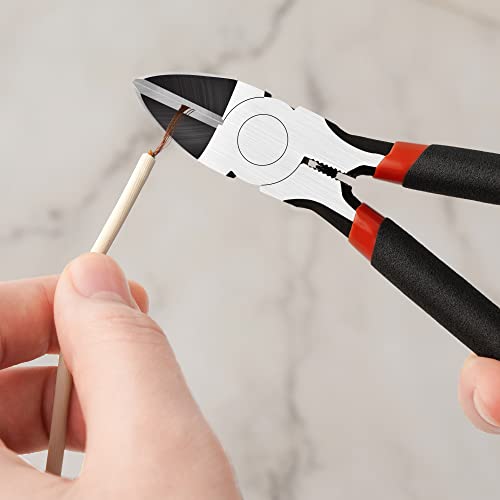 BOENFU Wire Snips Floral Wire Cutter Jewelry Wire Snippers 2 Pack Flush Cut Pliers Side Cutters Metal Cutting Tool for Crafting, Floral, Artificial Flowers, Chicken Wire, Electrical, 6 Inches - color: 6 Inches - 2 Pack - Black Handle