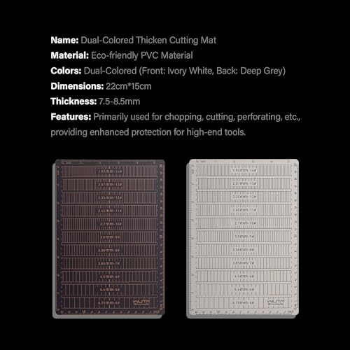 WUTA 8mm Thicken Cutting Mat Self Healing Cutting Mat, A5 Punching Board, Engraving Pad, Carving Knife Plate DIY Leather Craft Tools for Handcraft Project (8.6x5.9inch) - size: 8.6"L x 5.9"W
