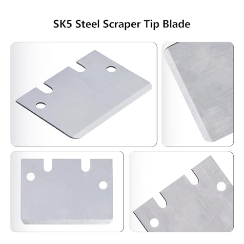 3PCS Blades for Bambu Lab Scraper, 3D Printer Tool SK5 Steel Scraper Tip Blade with Screws for Bambu Lab Build Plate Scraper