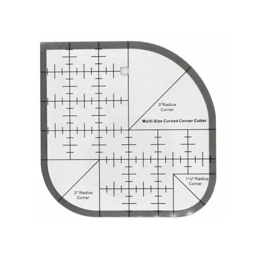 Quilting Ruler,Quilting Templates,Sewing Quilt Rulers,Acrylic Curved Corner Cutter,Precision Fabric Cutting Patchwork Tool for Quilting Sewing Craft DIY Projects,Black 6"x6" - color: Black