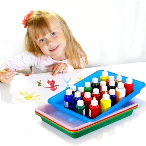 Kichvoe Plastic Tray Pp Stackable 5 pcs for Classroom Crafts