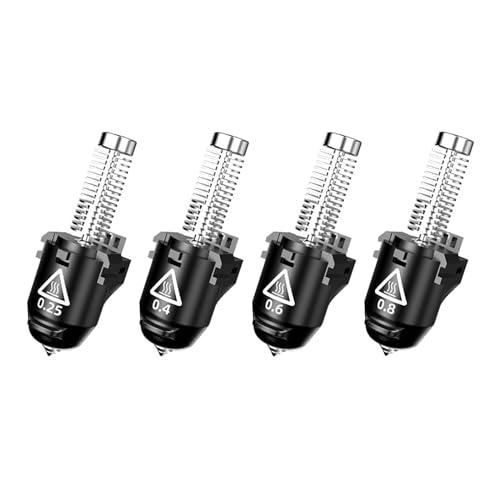0.25/0.4/0.6/0.8mm 280℃ 3D Printer Nozzle Kits for Adventurer 5M/Adventurer 5M Pro, AD5M Pro Hotend Nozzles High Flow Nozzles for High-Speed Printing - color: Set