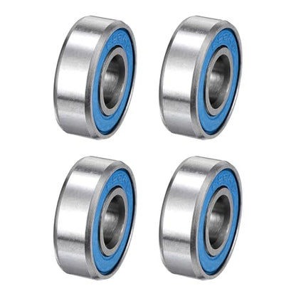 uxcell 4 Pcs 696-2RS Micro Bearings, 6x15x5mm Chrome Steel, ABEC7 - size: 696-2RS