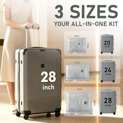 ALASDO 18 Pcs Vacuum Storage Bags with Portable Electric Pump USB-C Rechargeable Vacuum Sealer Machine for Travel Essentials (18 Combo Travel Size Without Air Pump) - size: 18 Combo Travel Size Without Air Pump