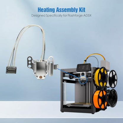 Heating Assembly Kit for Flashforge Adventurer 5X / AD5X, Ceramic Heating Element Replacement with Integrated Heating Assembly, 3D Printer Accessories - color: Heating Assembly