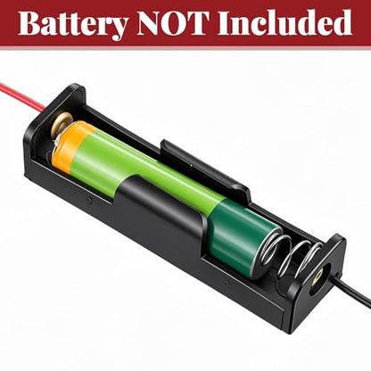 10pcs AA Battery Holder with Leads, Single 1 x 1.5V AA Battery Spring Clip with Leads Wires