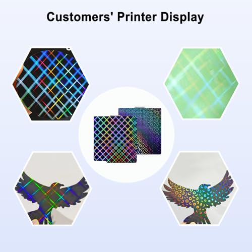 New Upgraded 257x257mm H1H Holographic Build Plate for Bambu Lab X2D/P2S/A1/X1C/X1/X1E/P1P/P1S, Smooth Kaleidoscope + Smooth Skynet Spring Steel Plate Flexible Plate for Bambu Labs 3D Printer - color: H1H( Kaleidoscope+Skynet)