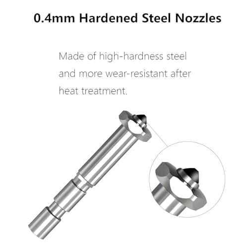 2PCS Kobra 3 Max Nozzle 0.4mm, Integrated Quick Swap Hardened Steel Nozzle High Flow High Speed Hot End Spray Nozzle for Anycubic Kobra 3 Max 3D Printer - color: 0.4mm Nozzle