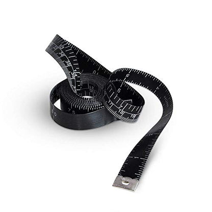 Set of 2 Soft Tape Measure, Black Color Sewing Tape Measure - size: 205cm / 80''