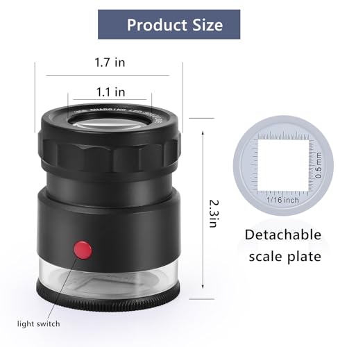 30X Loupe Magnifier Eye Loops Magnifying Glass Jewelry Coin Supplies - style: Rechargeable