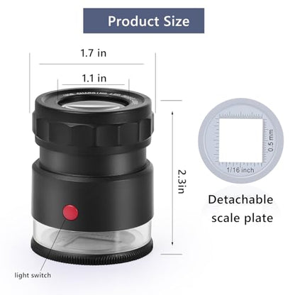 30X Loupe Magnifier Eye Loops Magnifying Glass Jewelry Coin Supplies - style: Rechargeable
