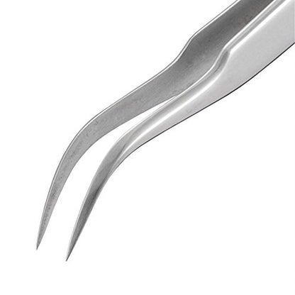 ENGINEER 120mm Titanium Curved Tip Tweezers (J) Made in Japan, Anti-magnetic, Rust-proof, Lightweight. PTN-03 - style: Bent Type: 4.7 inches (120 mm)