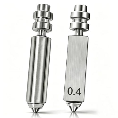 2PK 0.4MM Nozzles Integrated Hardened Steel Nozzles for Anycubic Kobra X, Nickel-Plated Kobra X Hotend Quick, Compatible with PLA-CF、PETG-CF、Nylon-CF, Glass Fiber, and Metal-Filled Filaments (0.4MM)