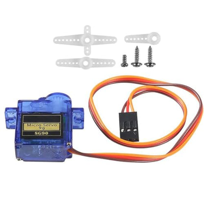 5pcs SG90 Micro Servo Motor Kit 9G Mini Servos with Cable for RC Robot Arm/Hand/Walking Helicopter Airplane Car Boat Control - color: 5pcs