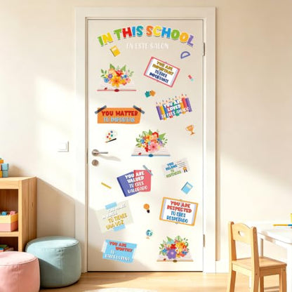 LHIUEM Positive Self-Affirmations Wall Sticker in This School Wall Decal - color: You Are