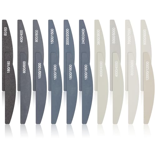Honoson 20 Pcs Sanding Sticks Model, Low and High Grits, Moon Style - style: Moon Style