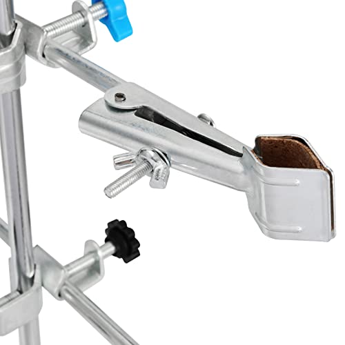 PINGEUI 2 PCS 16 Inch Lab Stand Set, Laboratory Stand Support, Lab Stand and Clamp Set with 4 Retort Rings, 2 Flask Clamp, 2 Burette Clamp for Lab, Scientific Glassware, Labware