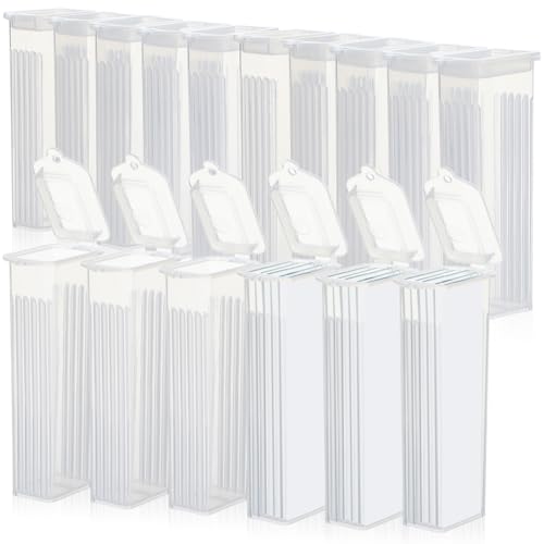Scicalife Glass Slide Box Microscope Slide Case with Slotted Channels Secure Snap Closure Easy-Clean Storage for Pathology Holders Lab Case 50-Pack 3.42 X 1.06 X 0.70 in