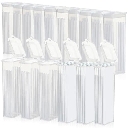 Scicalife Glass Slide Box Microscope Slide Case with Slotted Channels Secure Snap Closure Easy-Clean Storage for Pathology Holders Lab Case 50-Pack 3.42 X 1.06 X 0.70 in