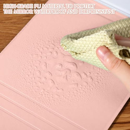 Dunzoom 2 Sets 4 Pcs Small Glass Desktop Whiteboard with Reversable Stand 8x6 Inch Mini Dry Erase White Board Easel with 2 Markers Reusable Desk Notepad for Home Office School Supplies (Pink) - color: Pink