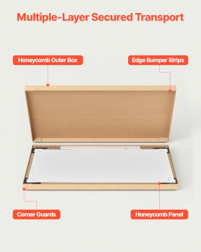 VEVOR Glass Dry Erase Board 48"x36" White Magnetic Whiteboard - color: White, size: 48"W x 36"H