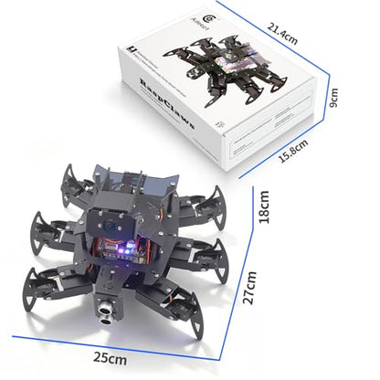 Adeept Ultimate RaspClaws Hexapod Spider Robot Kits for RPi 5/4B/3B/3B+