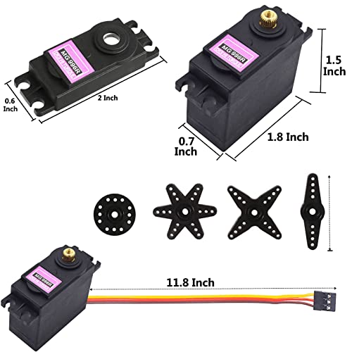 Adeept 996R Servo Motors, Metal Gear Torque Digital Servos Motor - style: 2PCS