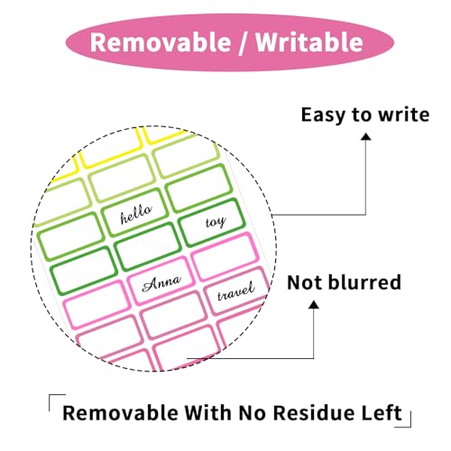 STARLIBOO Removable Freezer Labels,1x2 Inch Color Coding Removable Labels for Food Containers, Removable Label, Freezer Label to Write on/Waterproof (8 Colors,360 Pcs) - color: Colors, size: 1*2 inch- 360 PCS