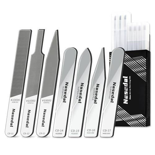 7 PCS Hobby Model Glass File for Gunpla, 3D Prints Polishing Tool - style: 7pcs Complete Kit