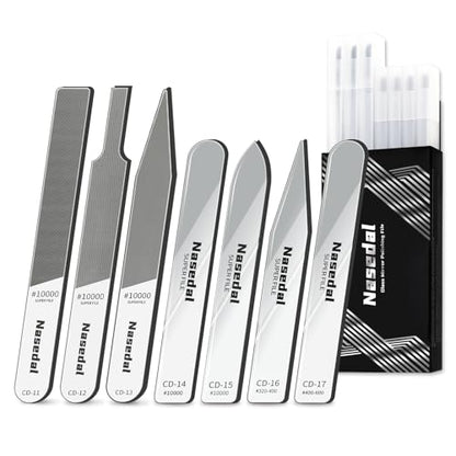 7 PCS Hobby Model Glass File for Gunpla, 3D Prints Polishing Tool - style: 7pcs Complete Kit