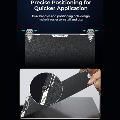 Creality K1C Texture PEI Build Plate Kit, 3D Printer Heat and Wear Resistance Textured PEI Spring Steel Plateform with Wipe Nozzle Design for K1C, K1 SE - size: K1C Texture PEI