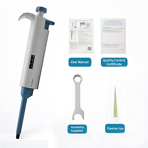 10-100μL Micropipette High-Accurate Pipettor Adjustable Variable Volume Single-Channel Pipette for Laboratory - size: 10-100μL