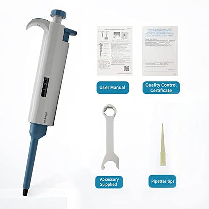 10-100μL Micropipette High-Accurate Pipettor Adjustable Variable Volume Single-Channel Pipette for Laboratory - size: 10-100μL