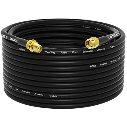 SMA Male to SMA Female Cable 50FT, RG58 Coaxial Cable 50 Ohm - color: SMA Cable, size: 50FT
