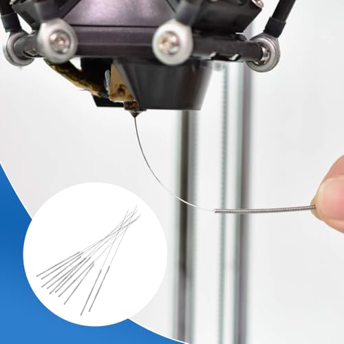 BORDSTRACT 3D Printer Nozzle Tool, Cleaning and Maintenance Kit, 5pcs 0.15mm Cleaning Needles for 0.15mm Nozzles, Quick and Easy Cleaning Material - size: 0.15