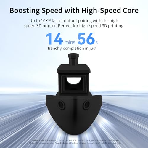 ANYCUBIC High Speed 3D Printer Filament 1.75mm, Print Up to 10X Faster, Rapid PLA Filament with High Prints Quality, Dimensional Accuracy +/- 0.02mm, 1KG Reusable Spool, Black - color: 1kg Pearl Black