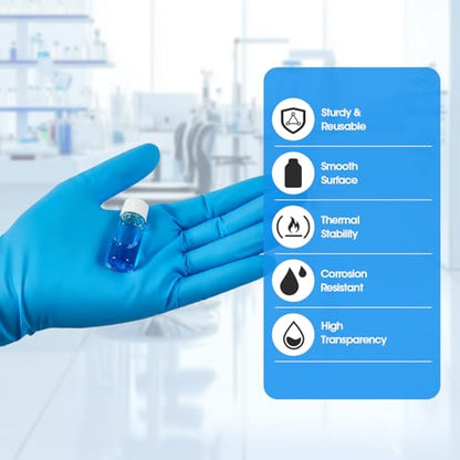 12PCS 10ml Clear Glass Small Vials with White Screw Caps & Plastic Stoppers - color: CLEAR, size: 10ml