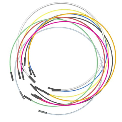 Ultra Soft Silicone Dupont Cable 20-Pack (10 Colors x 2) - 30cm 1Pin to 1Pin 2.54mm Pitch, 1.3mm Diameter - Ideal for Engineering, Circuit Debugging, Hobbyists