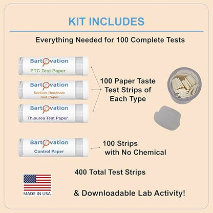 Bartovation Super Taster Test Kit, Classroom Lab, 100 Complete Experiments