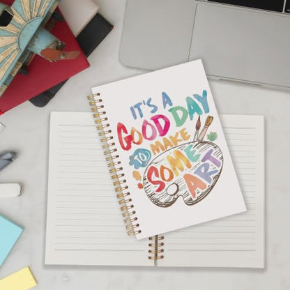 Qabliqo Art Lover Teacher Gifts Spiral Notebook Journal - color: Art Lover Teacher