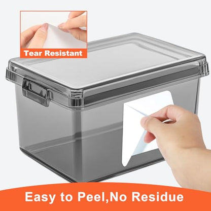 160 Pcs 4x6 Removable Storage Bin Labels, Blank Organizing Stickers - color: White