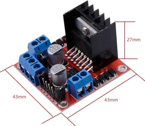 WWZMDiB 8 Pcs L298N Motor Driver Controller Board DC Dual H Bridge Module for Arduino Raspberry Pi Stepper Motor (8 Pcs, L298N) - color: 8 Pcs