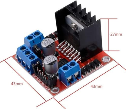 WWZMDiB 8 Pcs L298N Motor Driver Controller Board DC Dual H Bridge Module for Arduino Raspberry Pi Stepper Motor (8 Pcs, L298N) - color: 8 Pcs