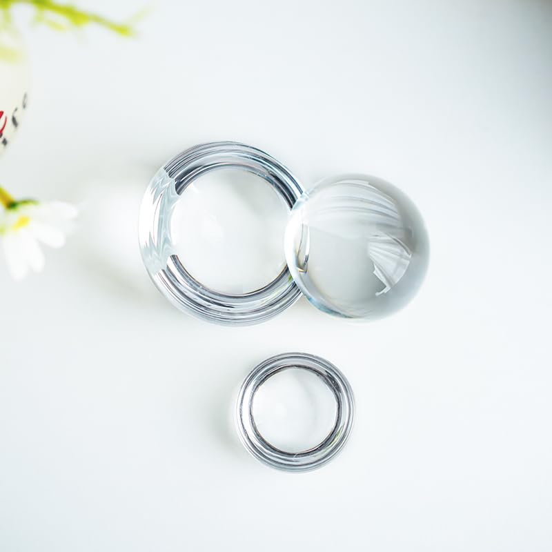 3pcs Clear Crystal Dome Magnifier Glass Paperweights for Outdoor Events - color: 3pcs