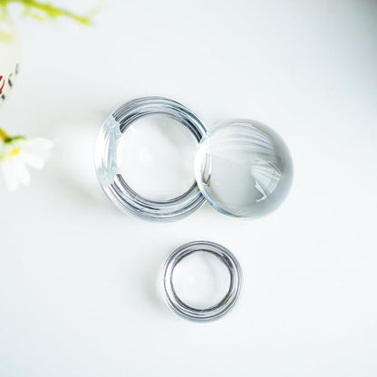 3pcs Clear Crystal Dome Magnifier Glass Paperweights for Outdoor Events - color: 3pcs